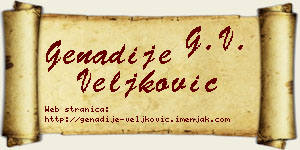 Genadije Veljković vizit kartica